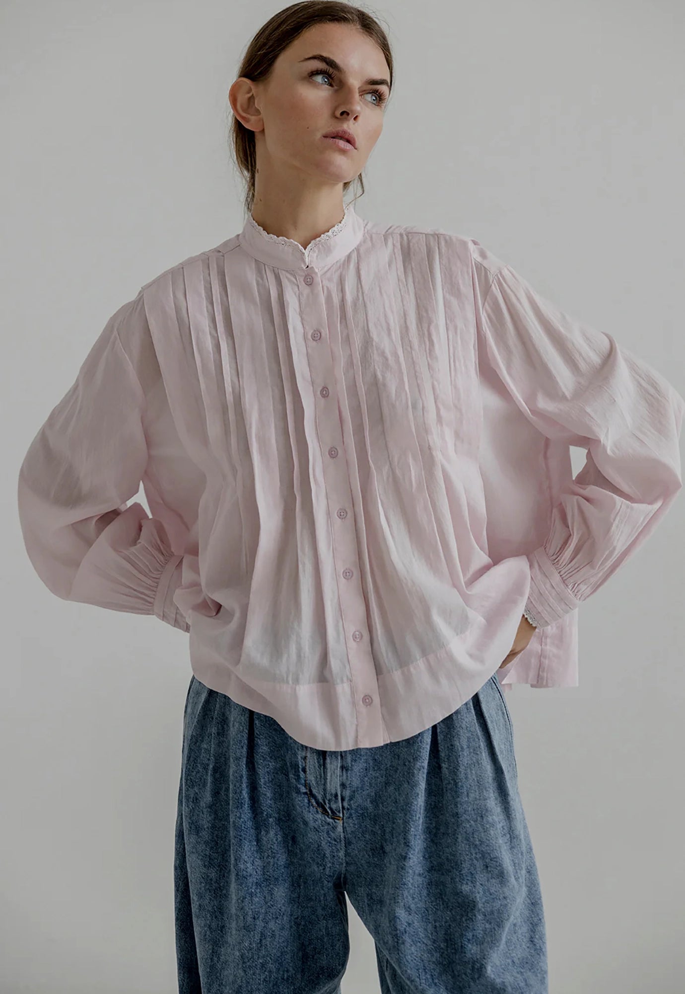 project aj117 - gisele shirt - baby pink