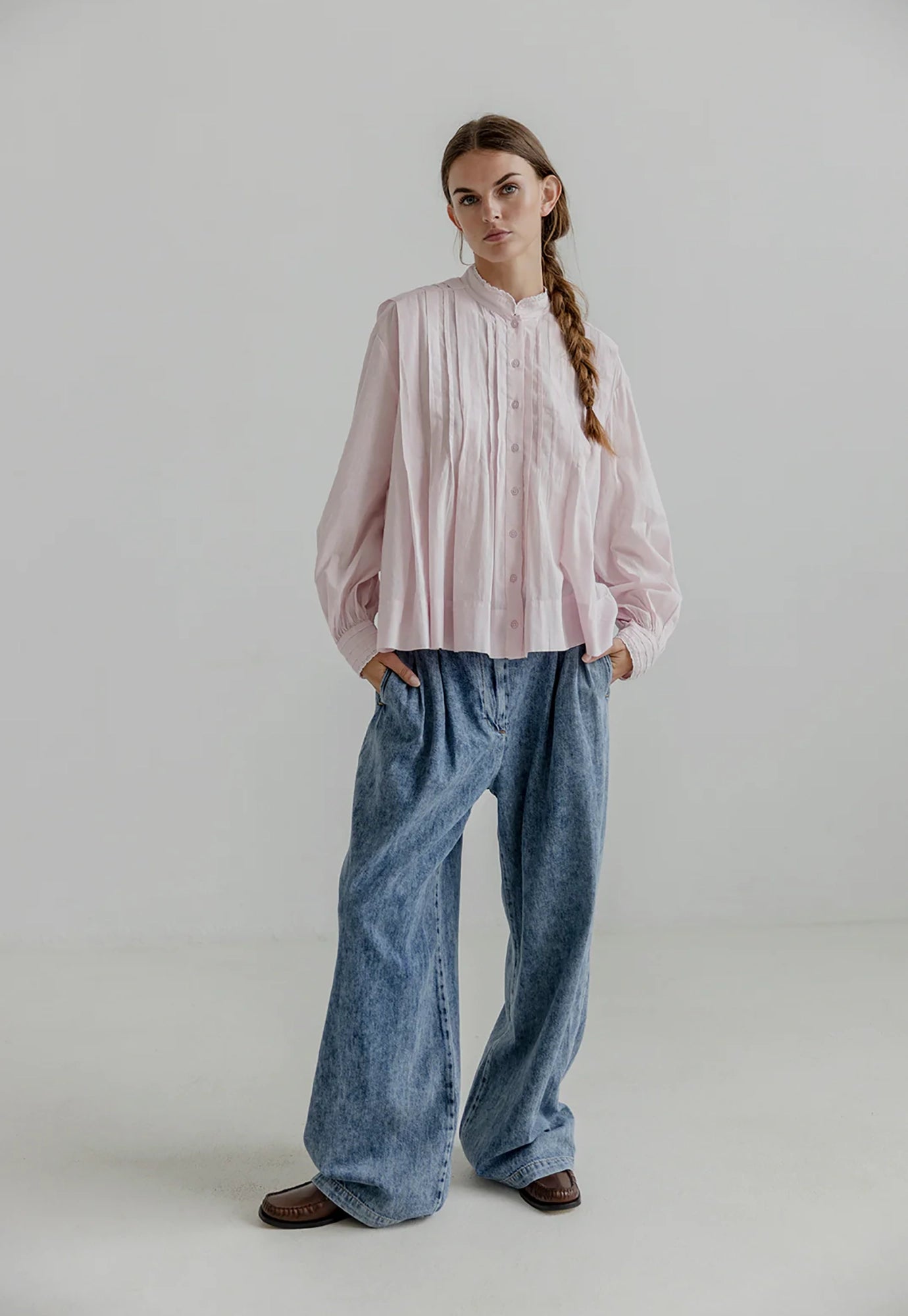project aj117 - gisele shirt - baby pink