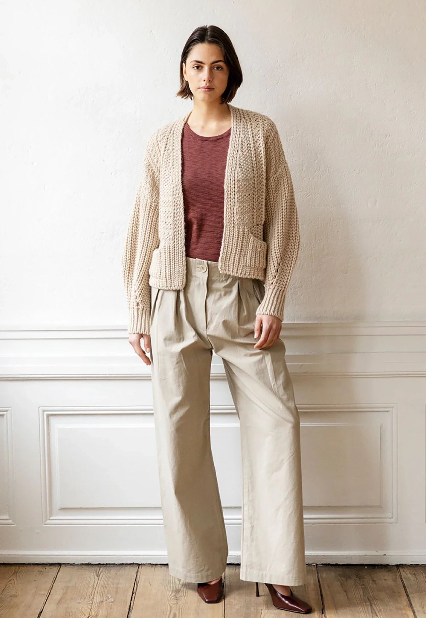 project aj117 - suzette cardigan - sand