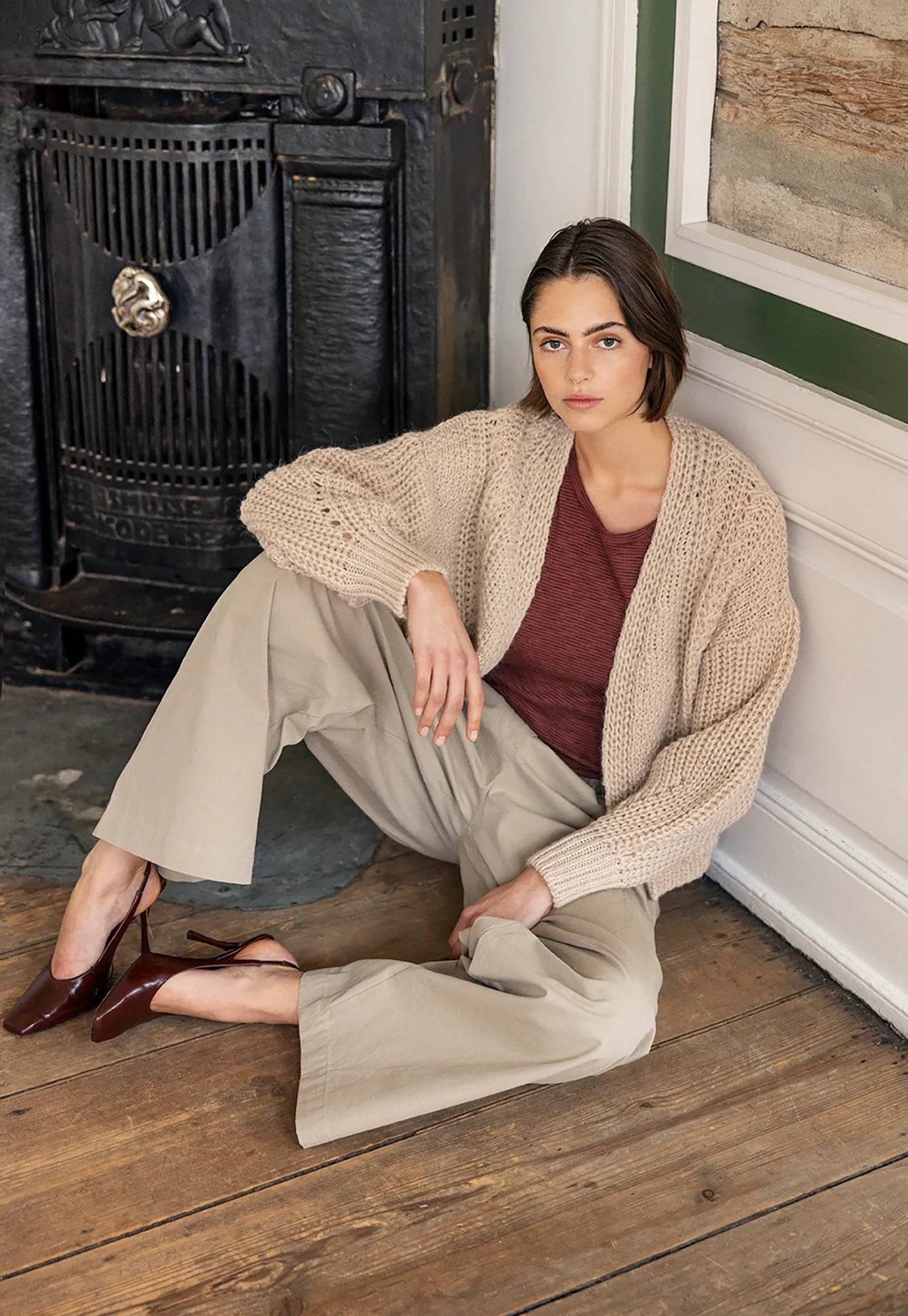 project aj117 - suzette cardigan - sand
