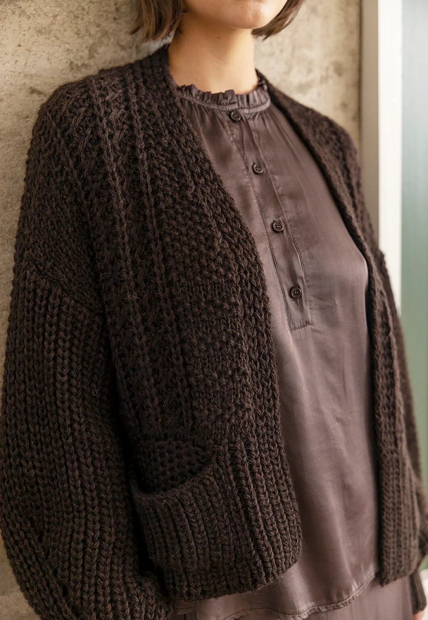 project aj117 - suzette cardigan - soil