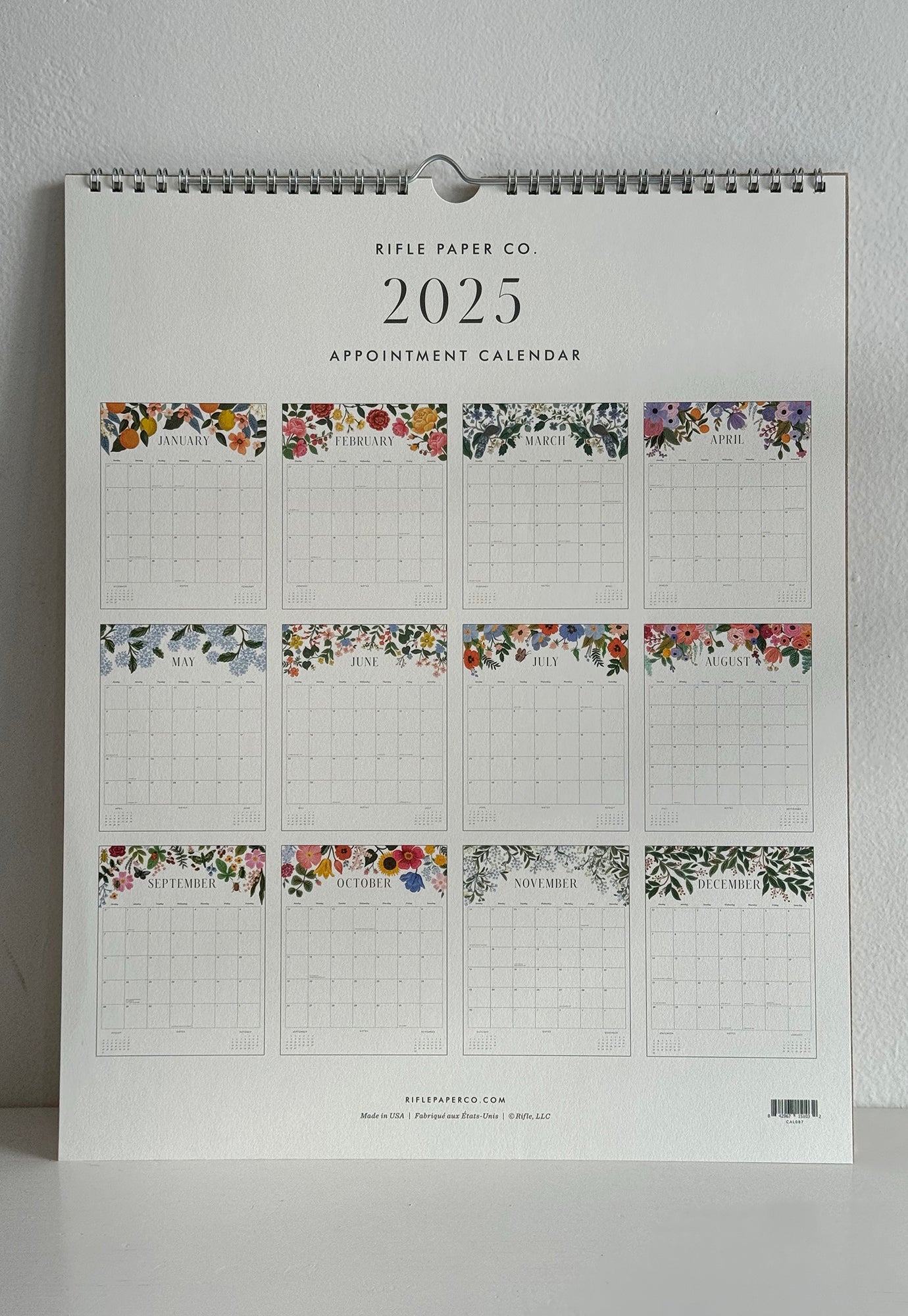 rifle paper co - 2025 appointment calendar - roses