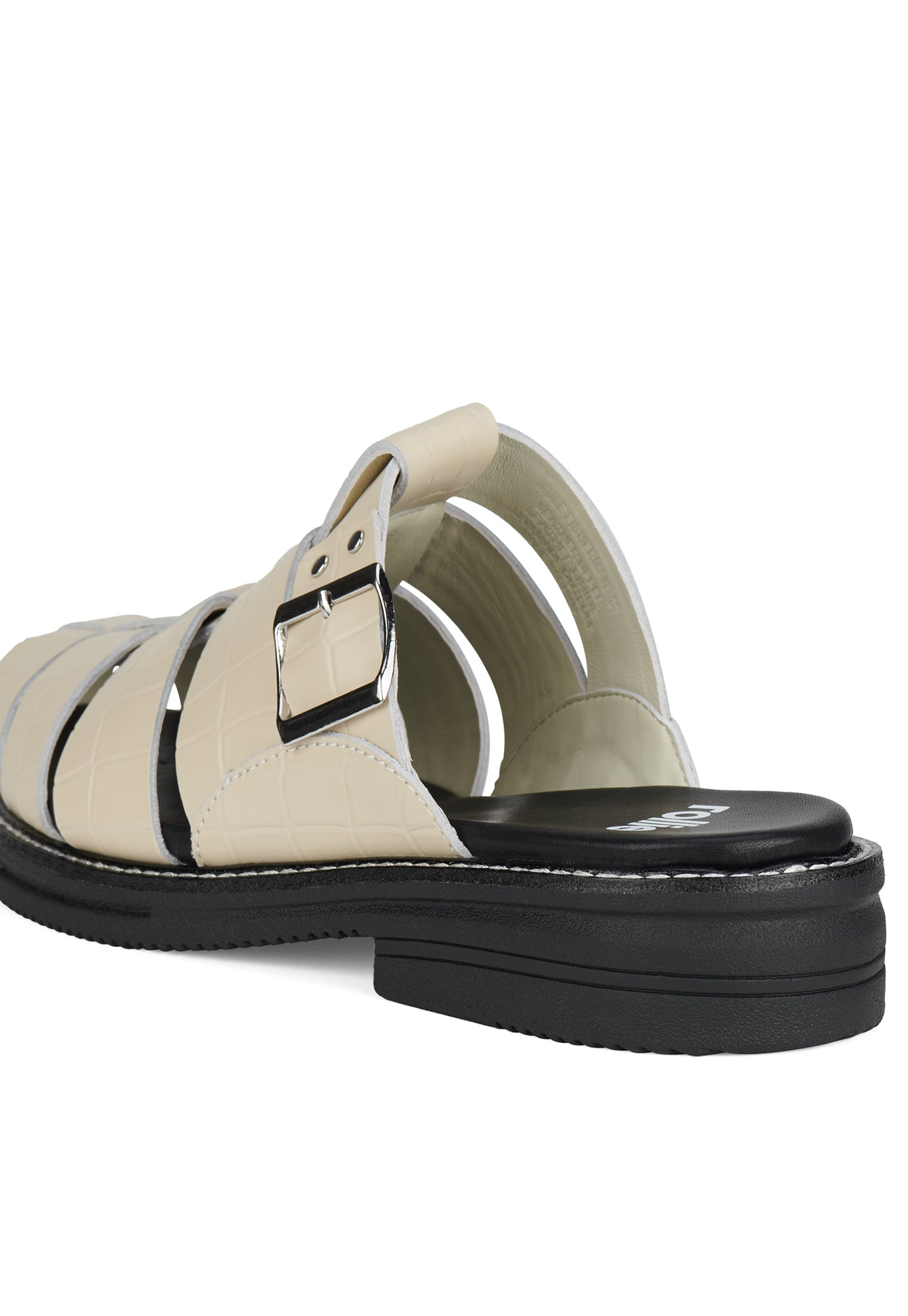 rollie - mule fisherman - black croc