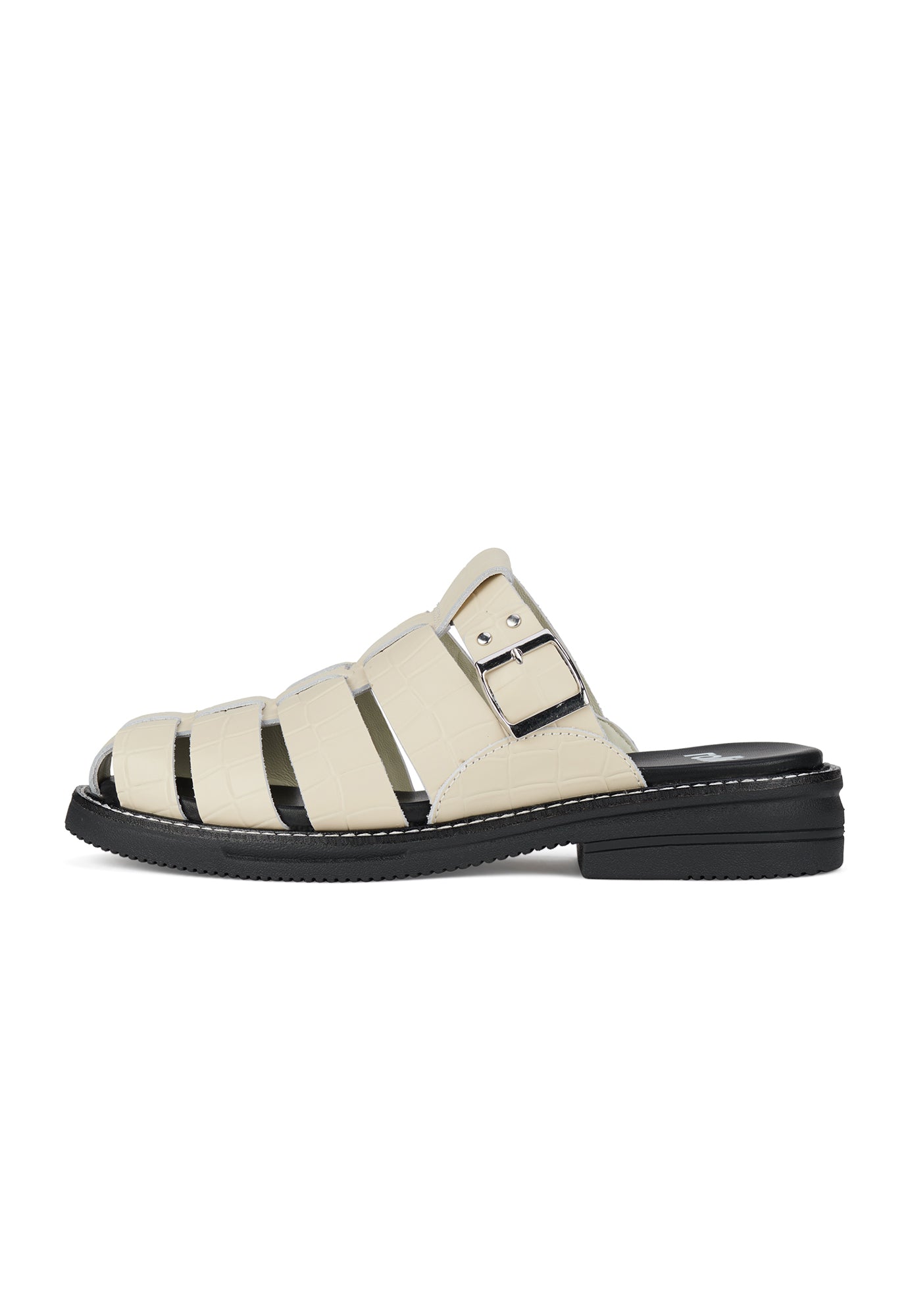 rollie - mule fisherman - black croc