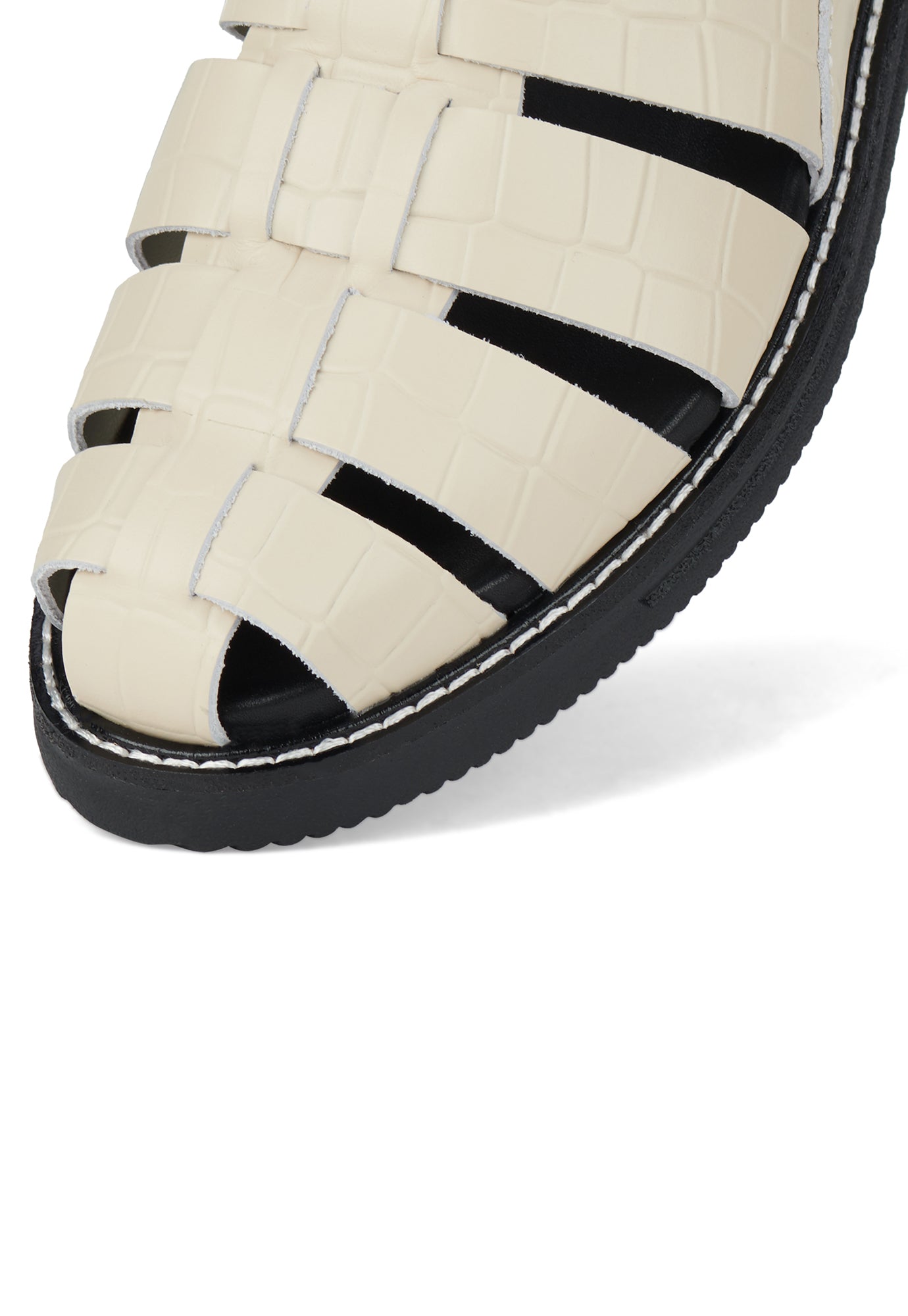 rollie - mule fisherman - black croc