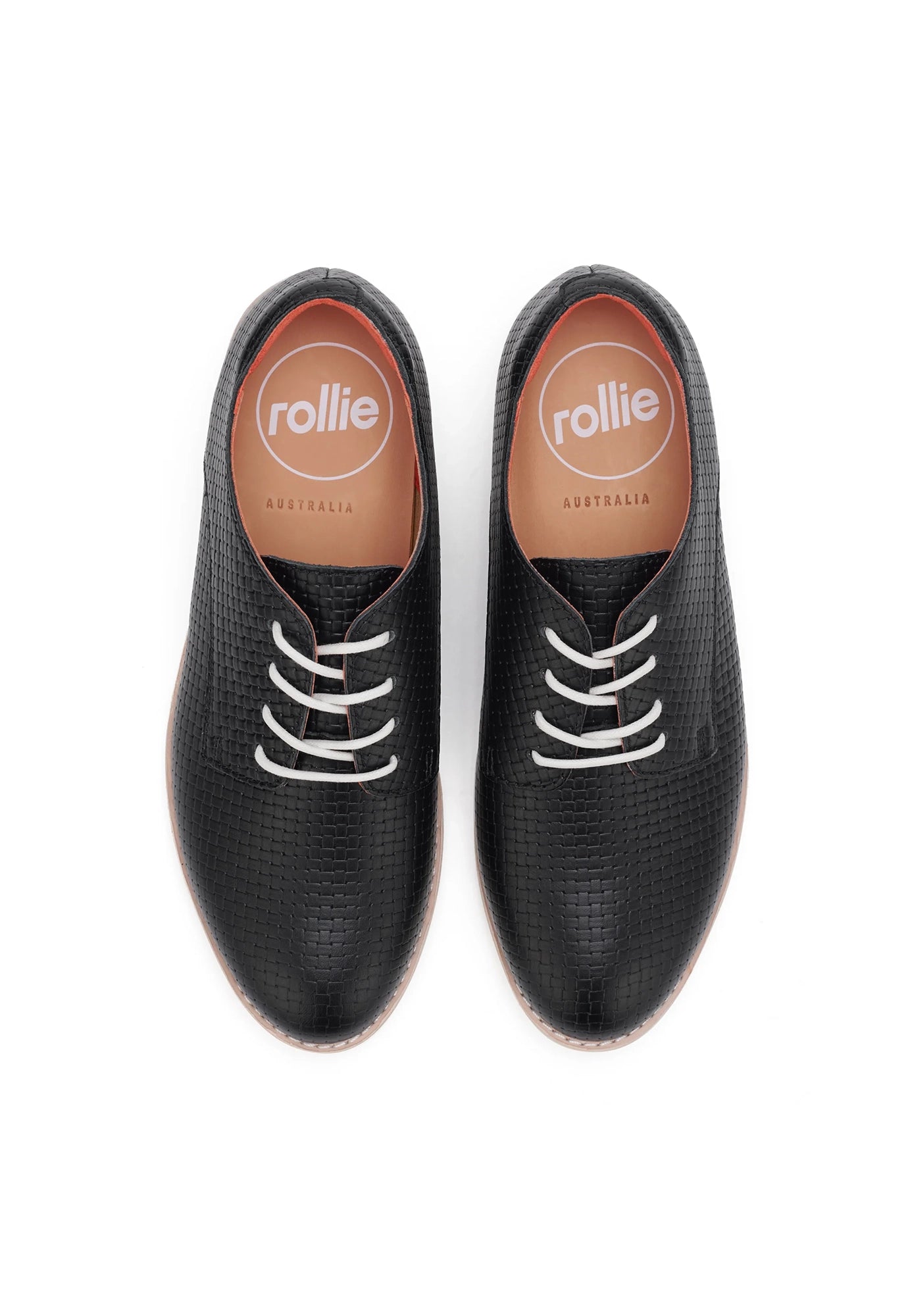 rollie - derby - embossed black