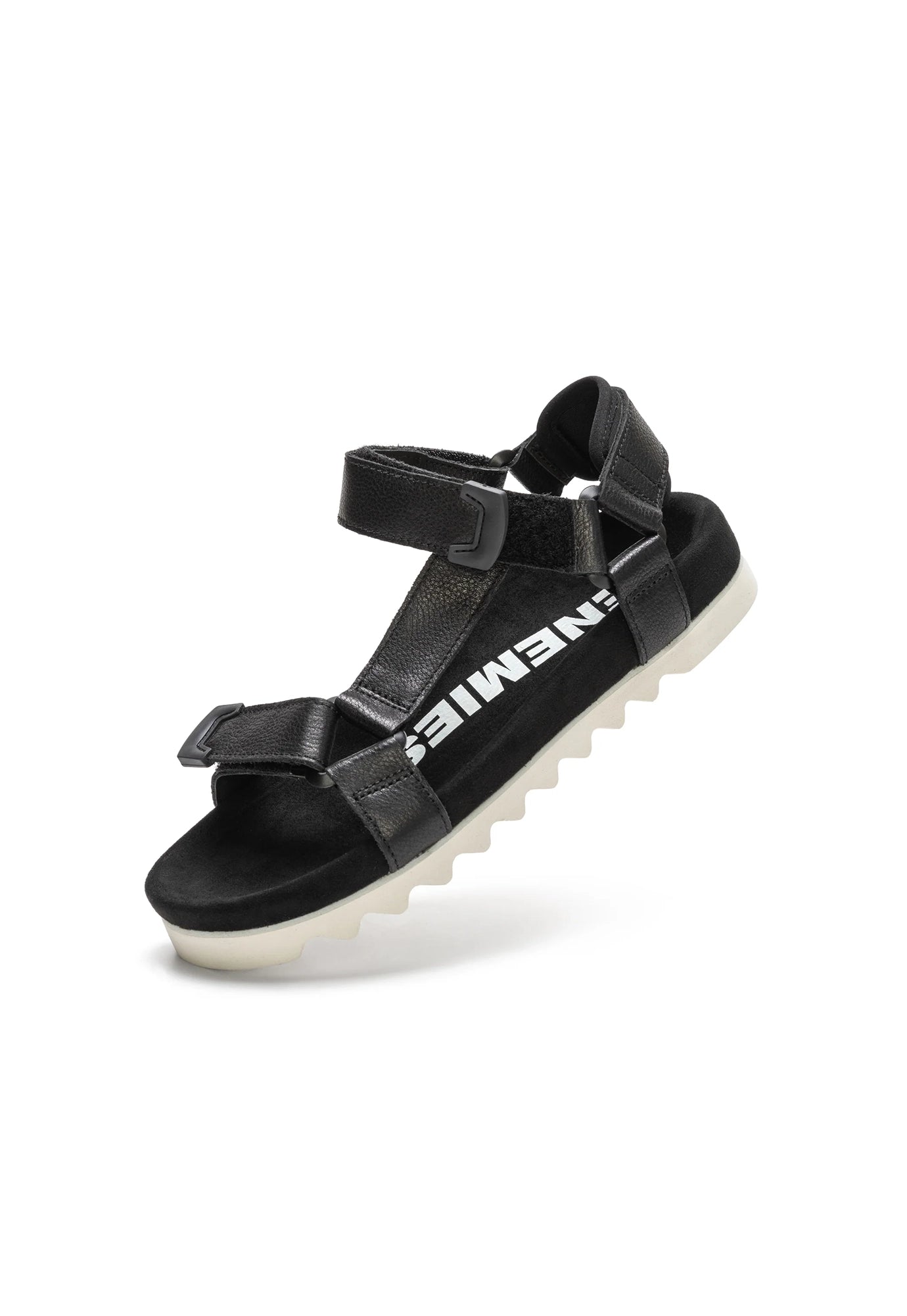 rollie - sandal tooth wedge - black