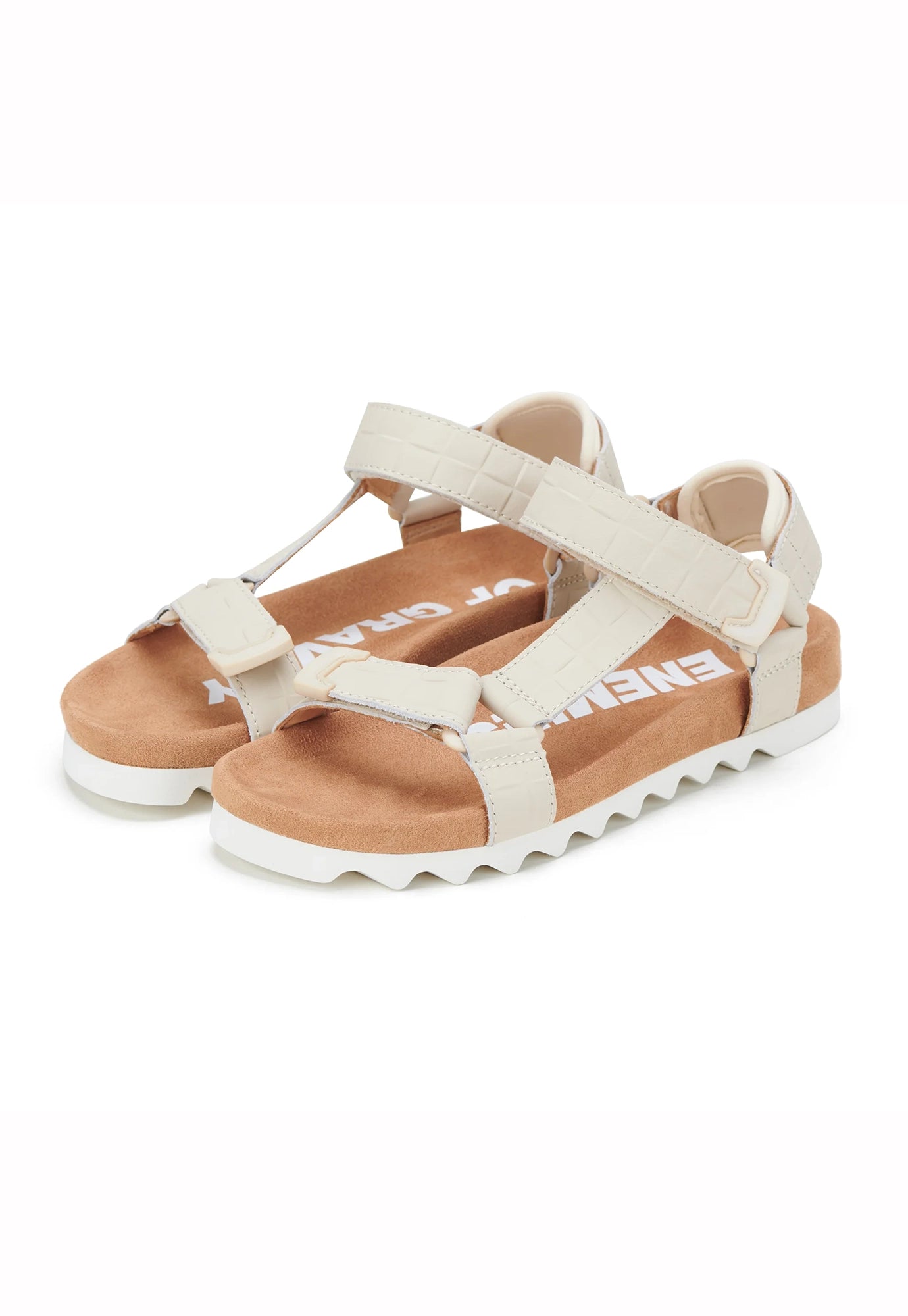 rollie sandal tooth wedge bone croc
