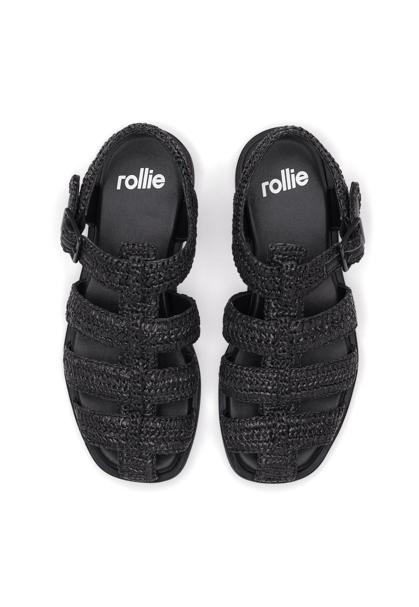 rollie - sandal fisherman - weave black