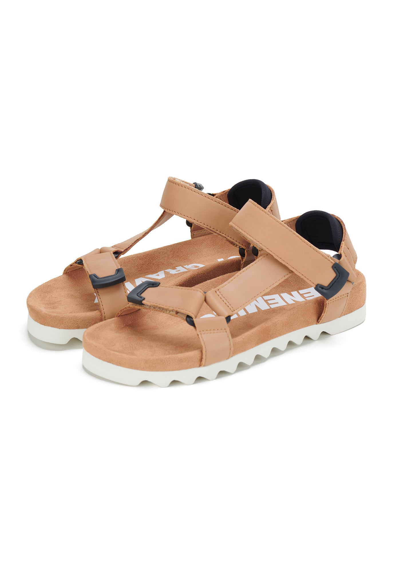 rollie - sandal tooth wedge - soft tan