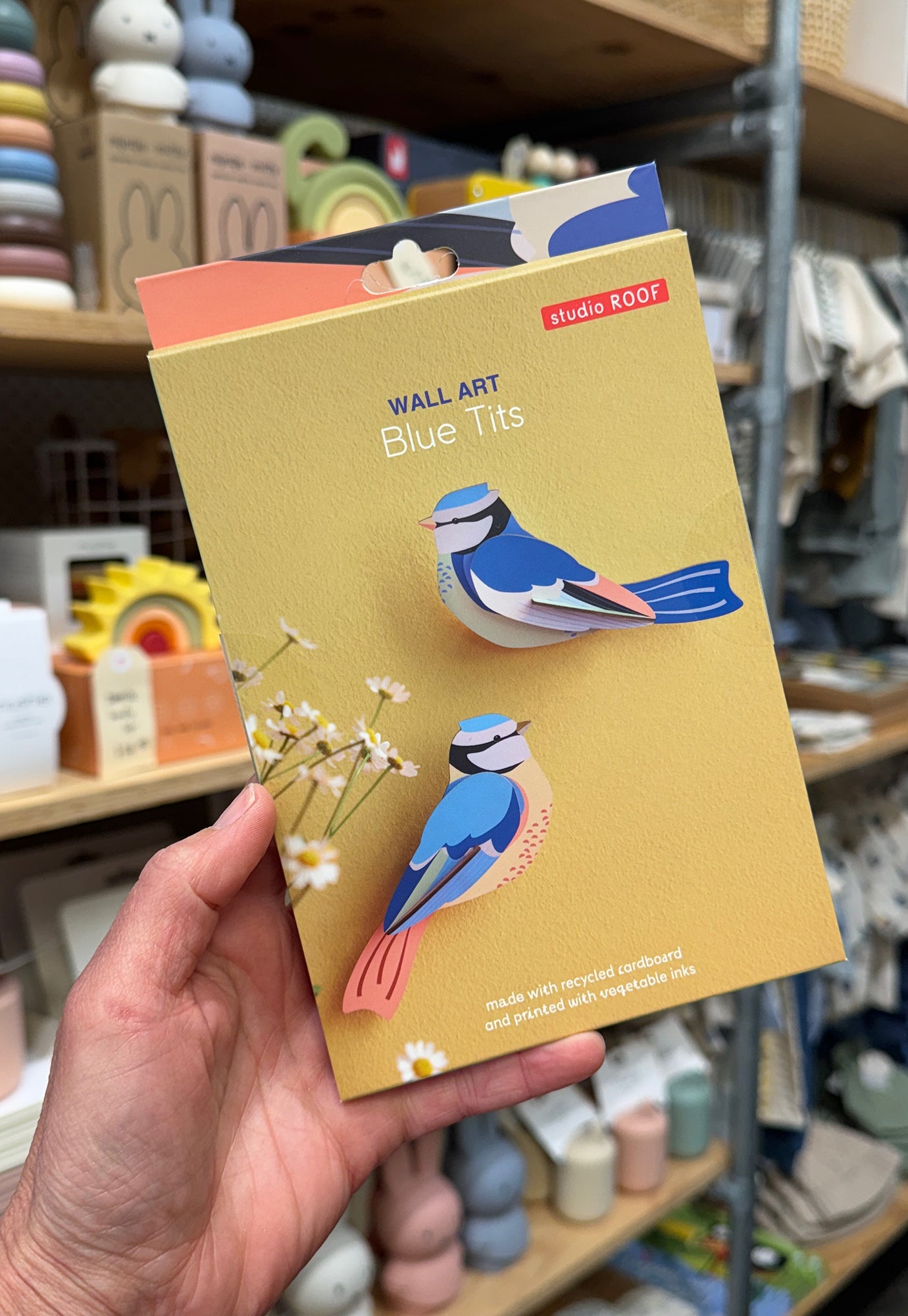 studio roof - wall art - blue tits