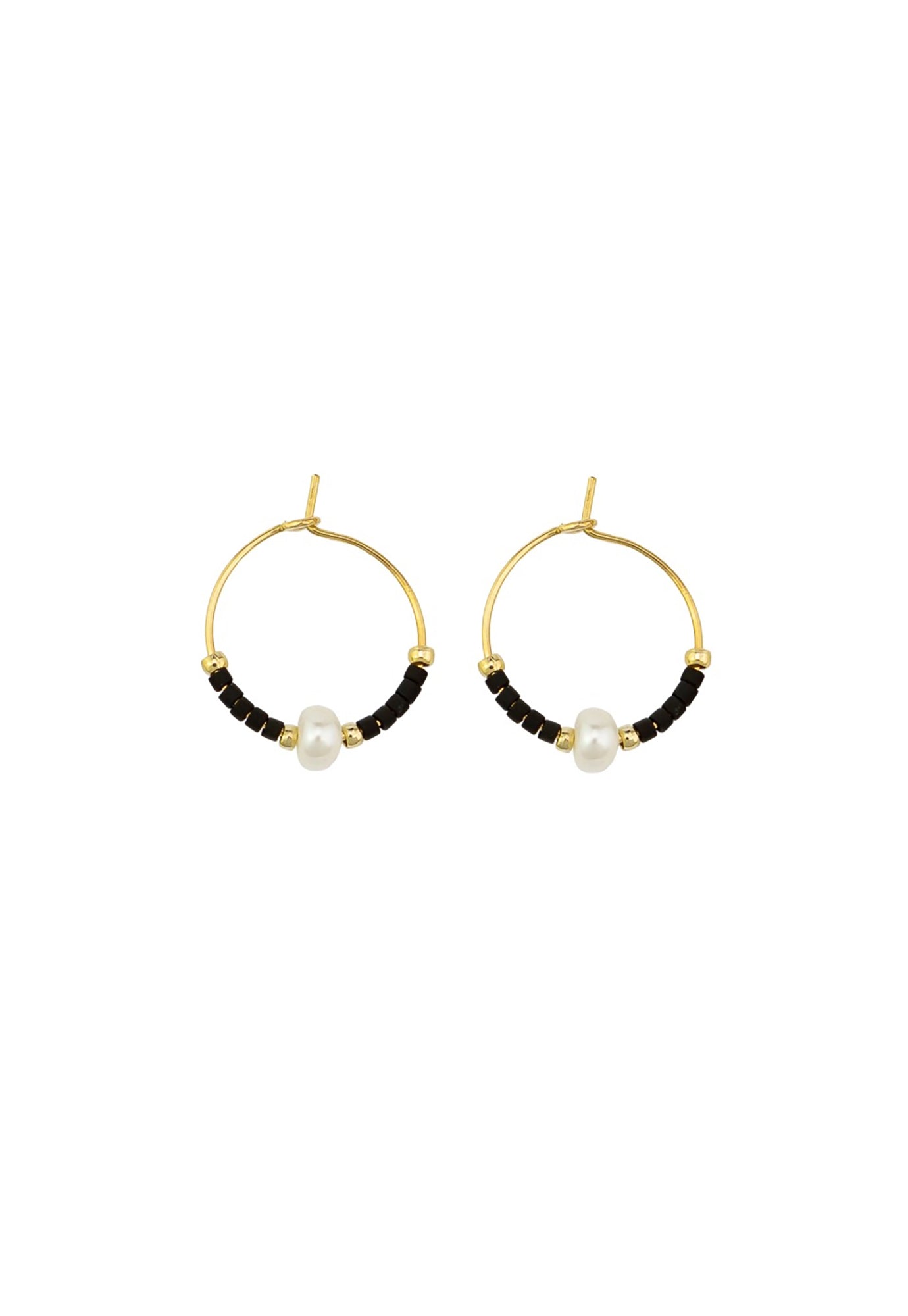 tiger tree - beaded mini hoops