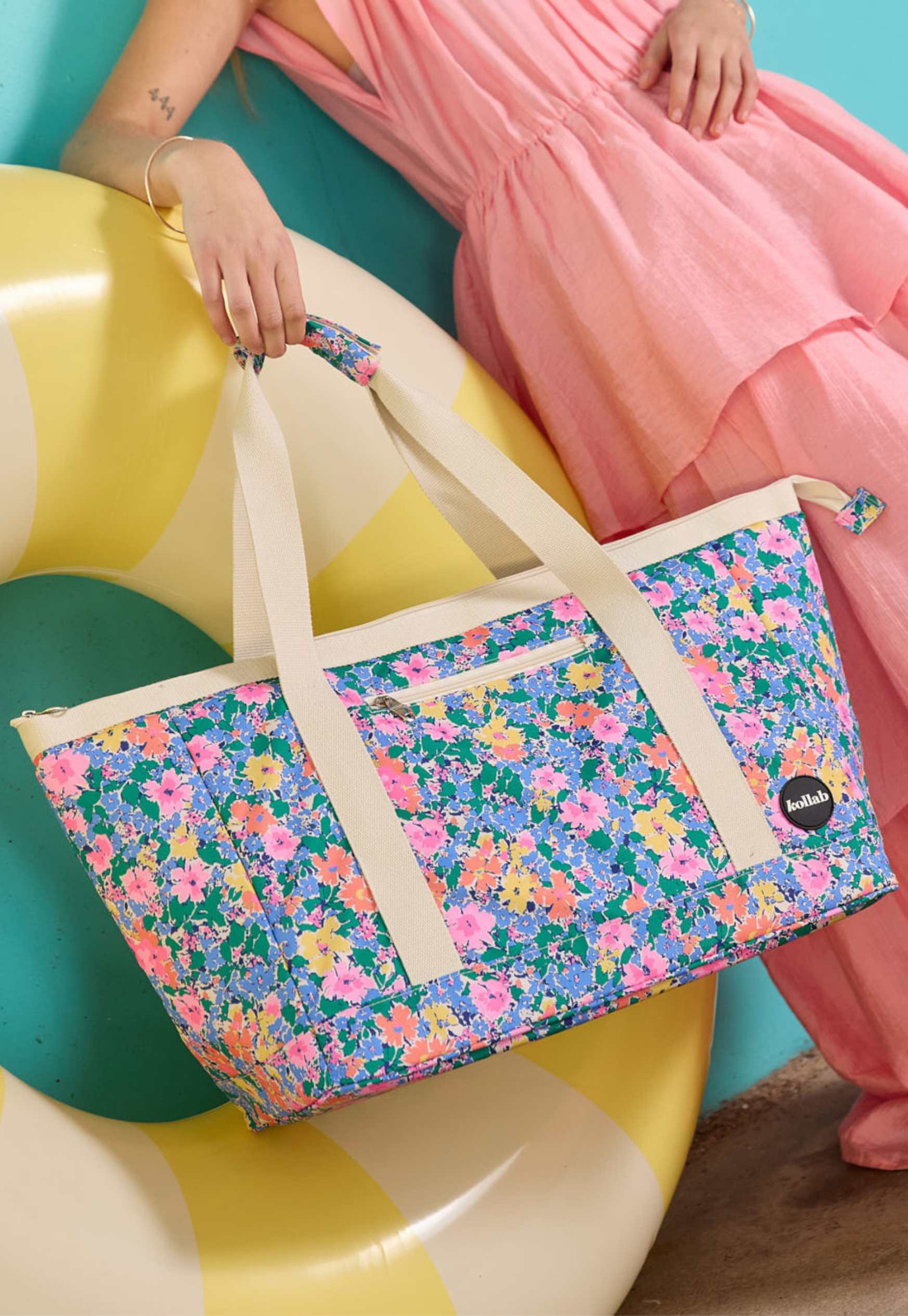 kollab - tote bag - rainbow garden
