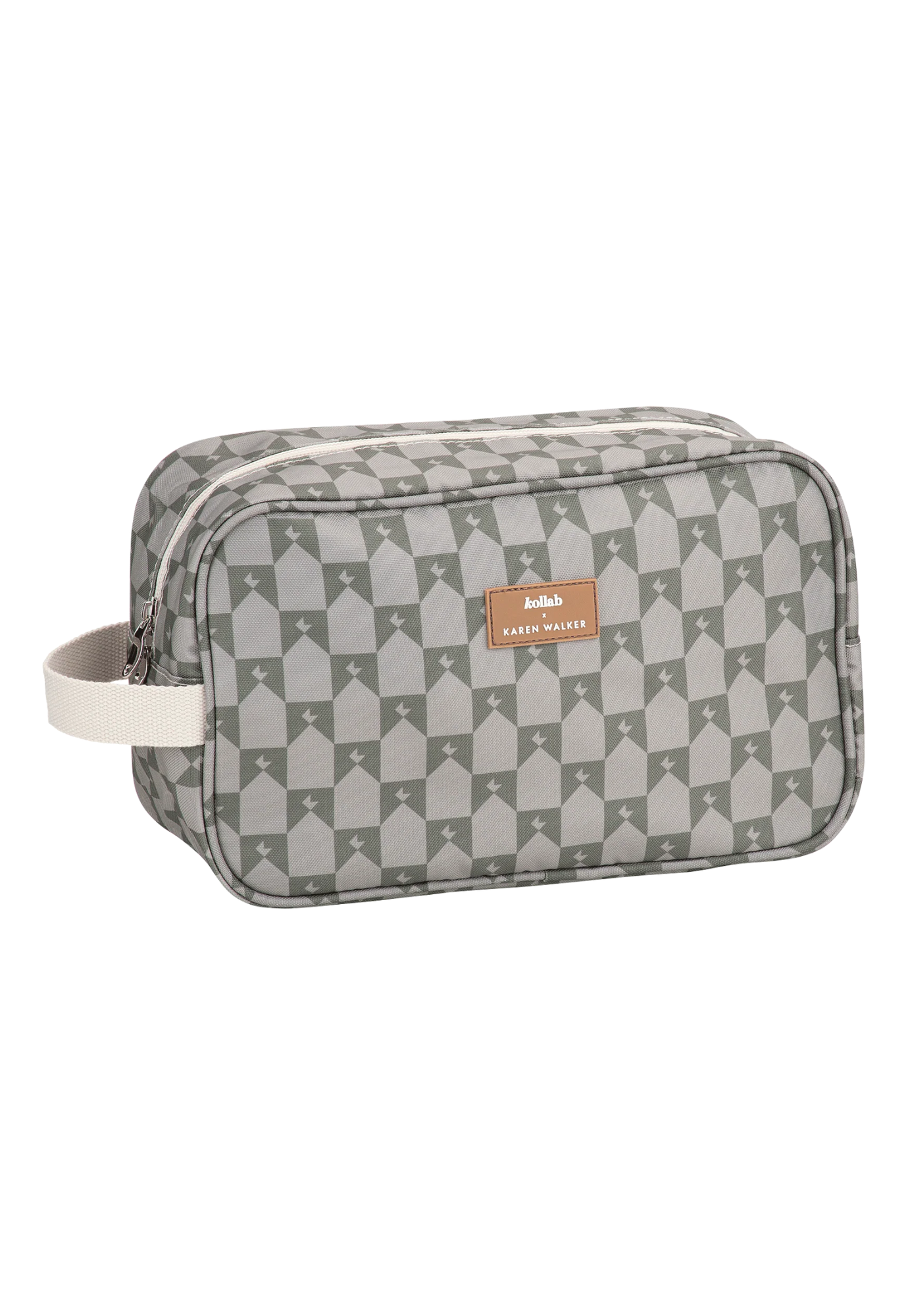 kollab x karen walker - travel bag - sage monogram