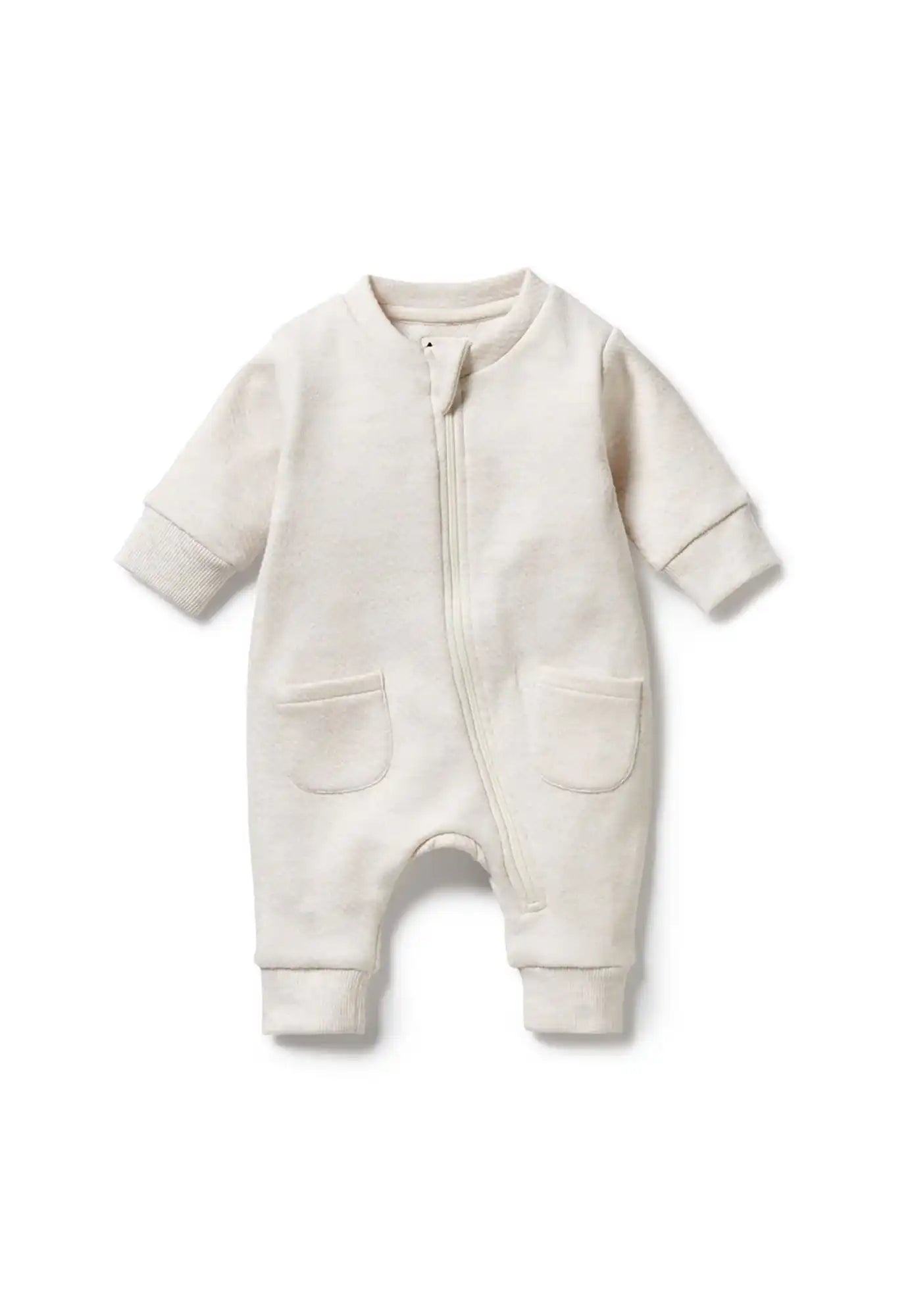 wilson & frenchy - quilted growsuit - oatmeal