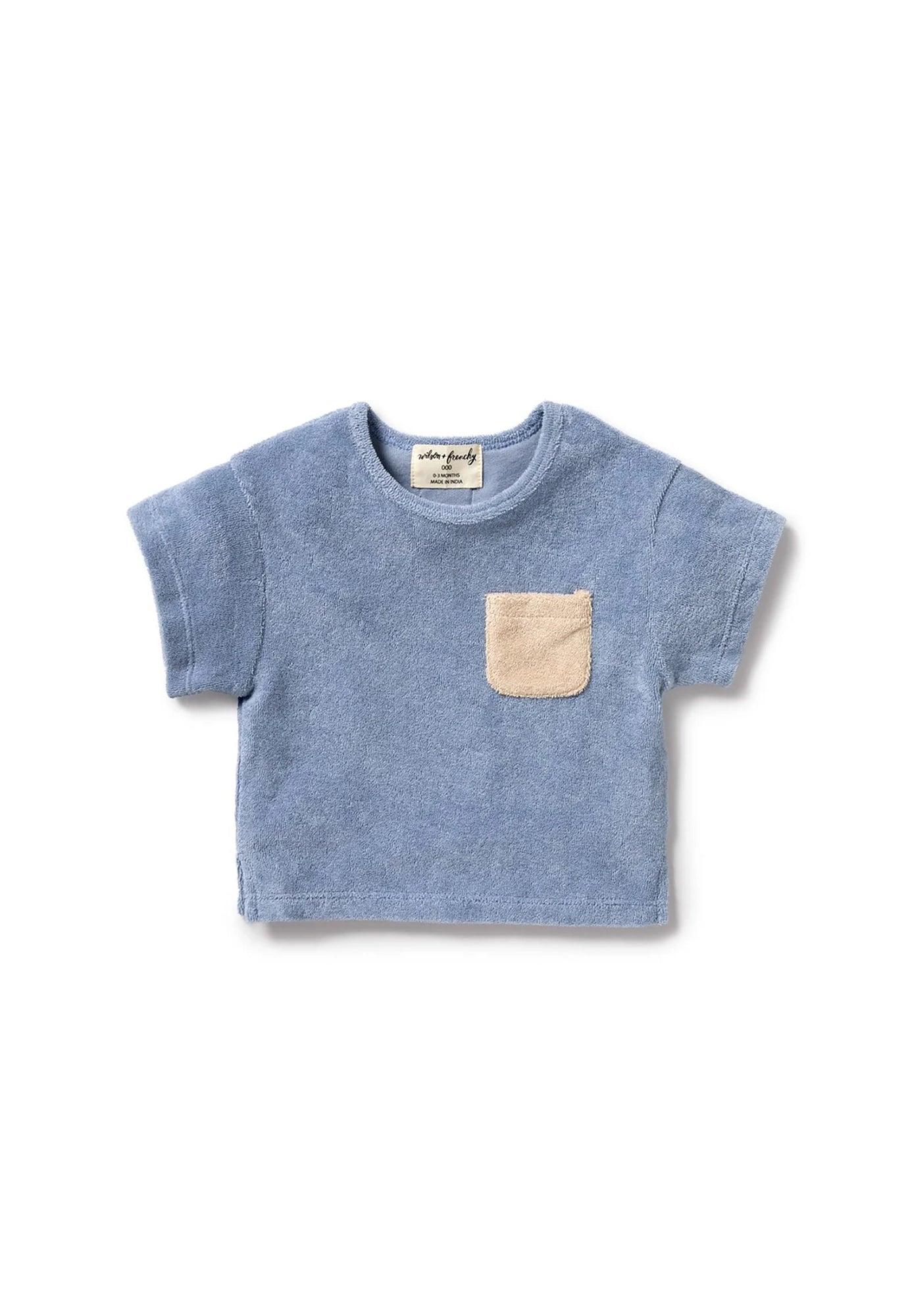 wilson & frenchy - terry tee - dusty blue
