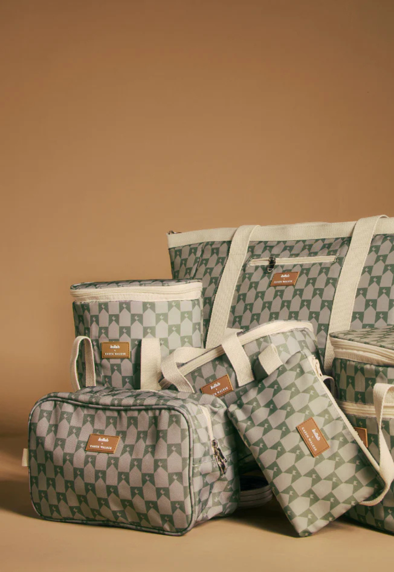 kollab x karen walker - tote bag - sage monogram