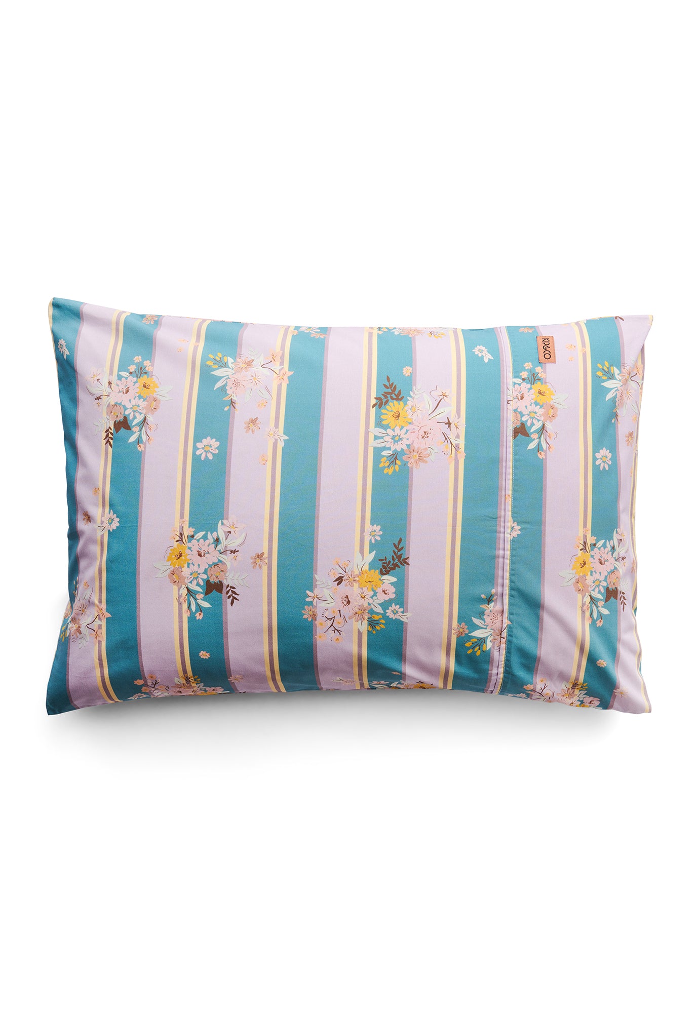 kip&co - floral stripe cotton pillowcase 2P set