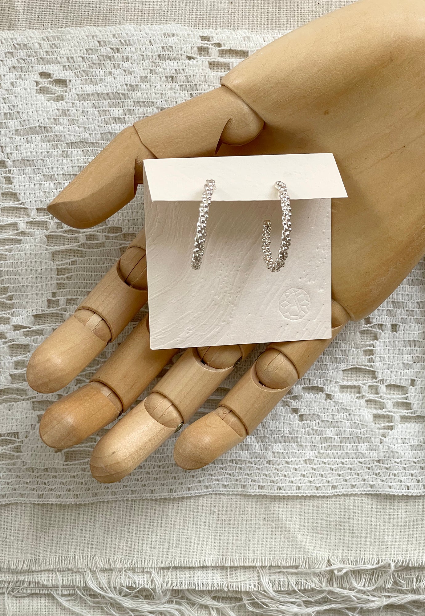 abby seymour - seed garland hoops - silver