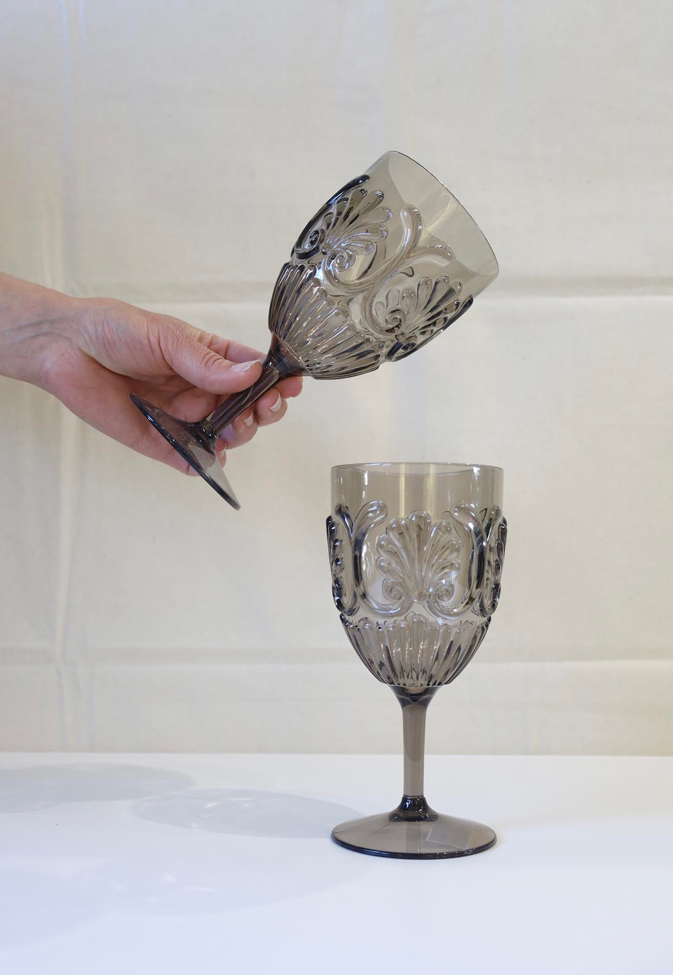 Cut Crystal Acrylic Wine Glass 