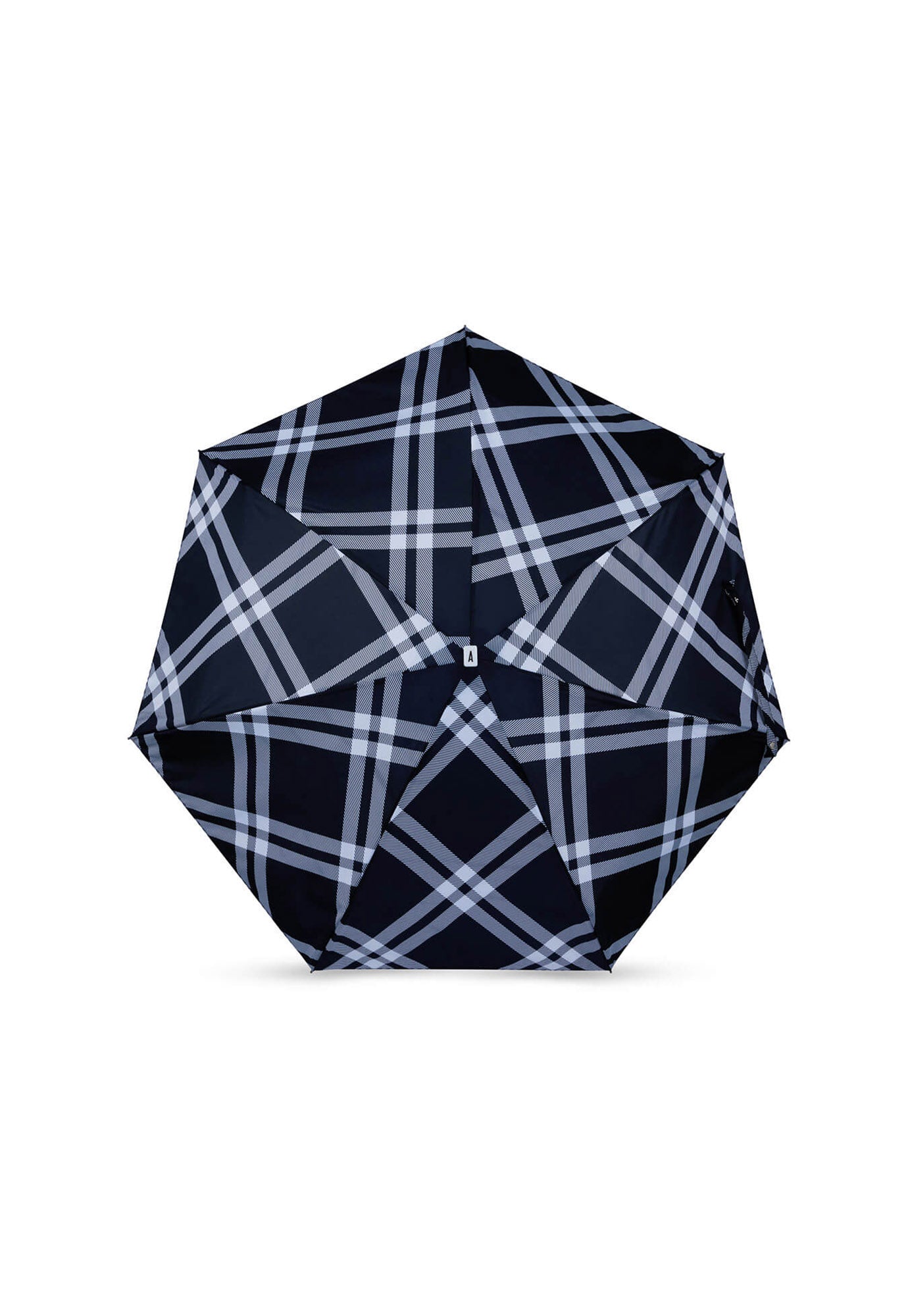 anatole - camden micro-umbrella - black & white tweed
