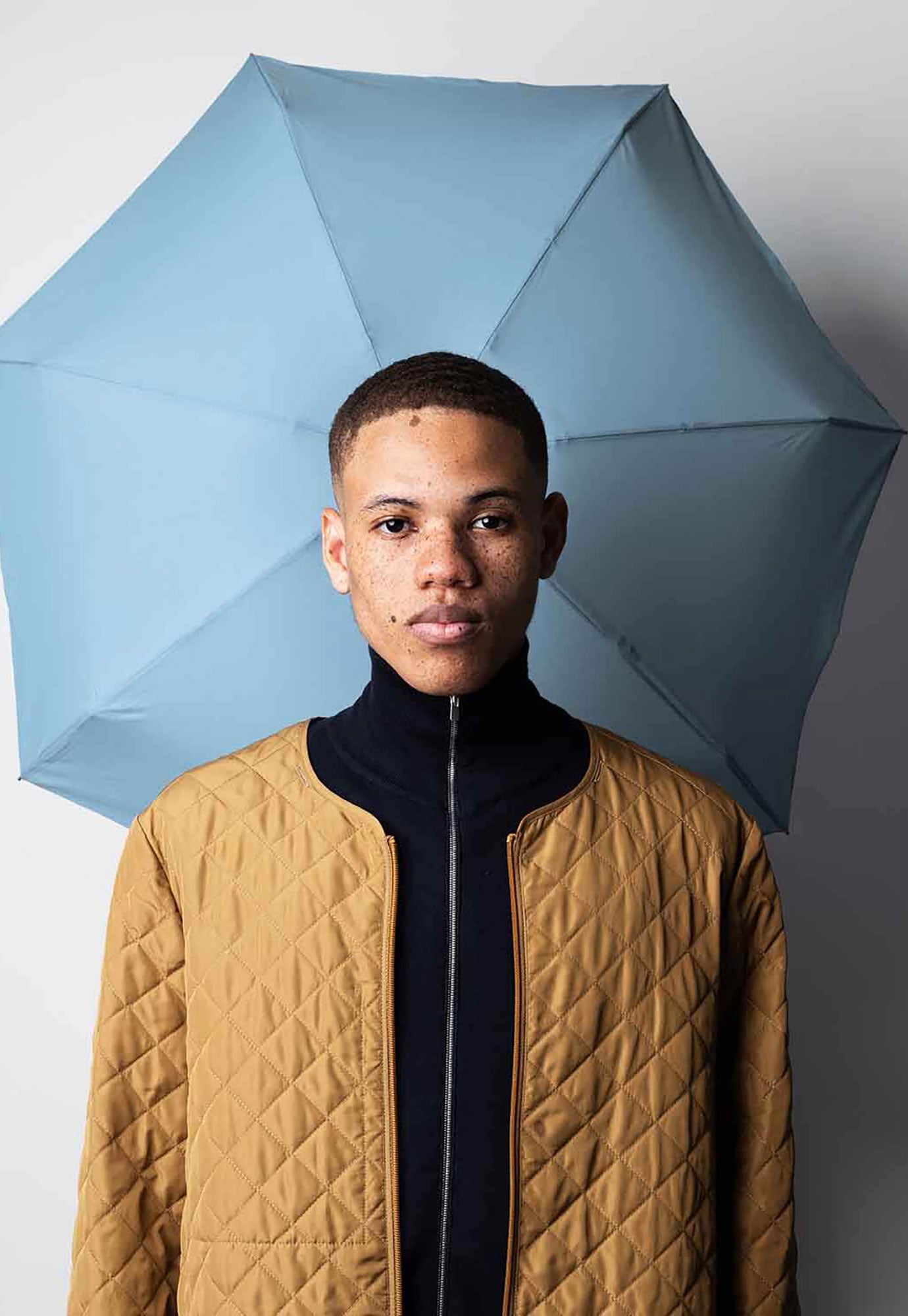anatole - victor micro-umbrella - stone blue