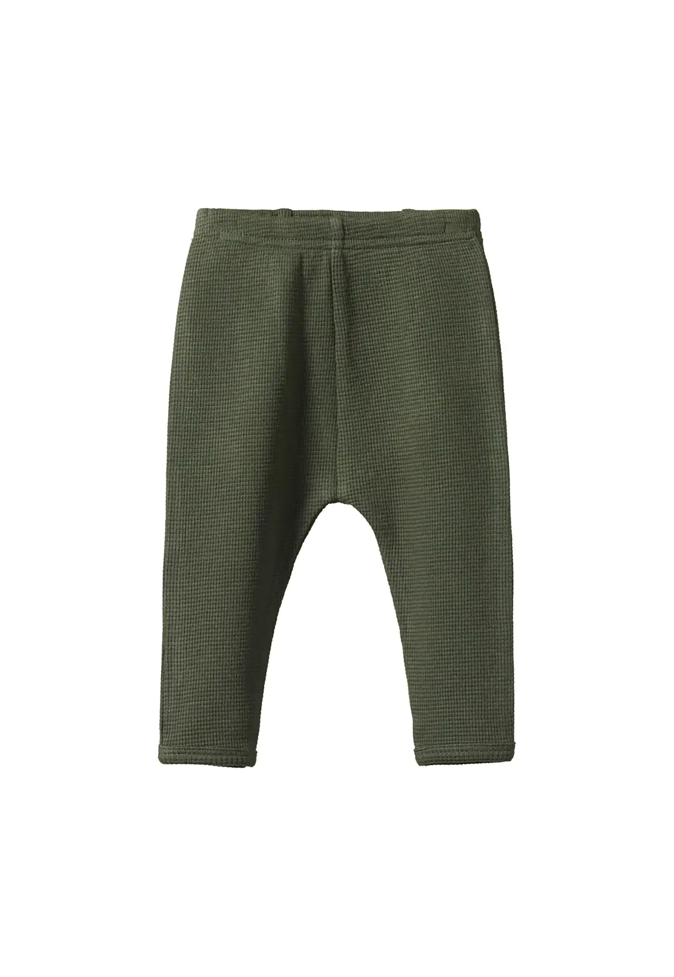 nature baby - selby waffle pants - thyme